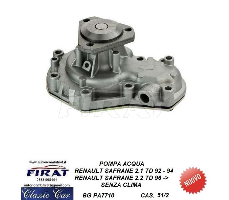 POMPA ACQUA RENAULT SAFRANE 2100/2200 TD (PA7710)